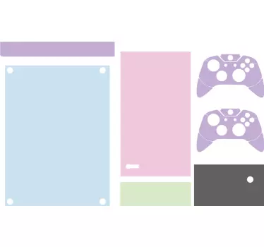 Pink plain colour xbox wrap - TenStickers