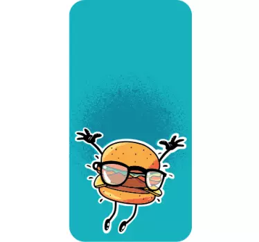Cheerful burger Samsung stickers - TenStickers
