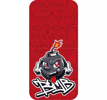 Cartoon Bomb Character Samsung stickers - TenStickers