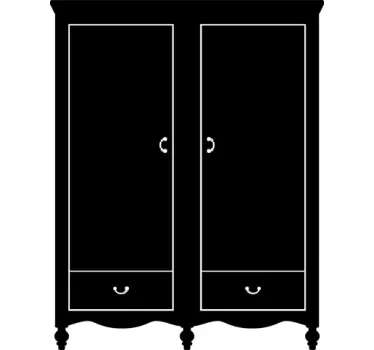 Wardrobe Theme Wall Sticker - TenStickers
