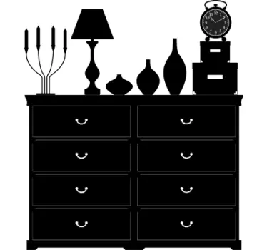 Home Cabinet Theme Wall Sticker - TenStickers