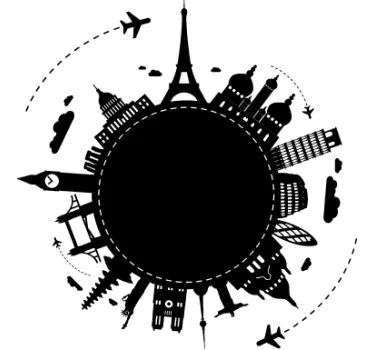 Monument Globe Decal - TenStickers