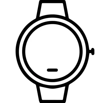 Sleek minimalist design clock wall sticker - TenStickers