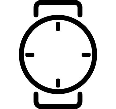 Stylish monocolour design clock wall sticker - TenStickers