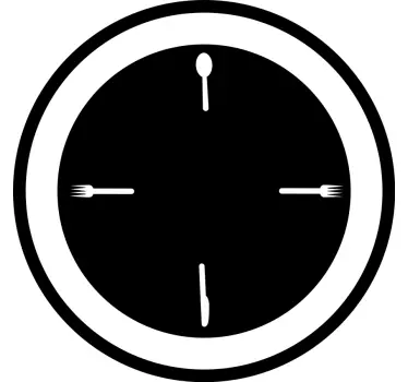 Creative kitchen design clock wall sticker - TenStickers