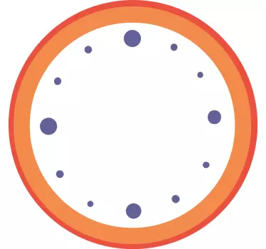 Colorful Circular Timepiece clock wall sticker - TenStickers