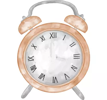 Classic beige alarm clock wall sticker - TenStickers