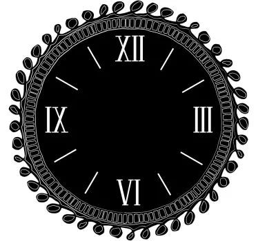 Clock wall sticker elegant round timepiece - TenStickers