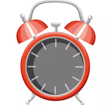 Vintage red alarm clock wall sticker - TenStickers
