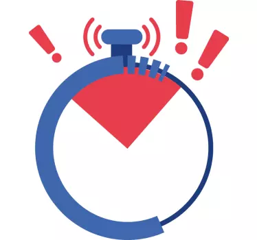 Timer with Alerts clock wall sticker - TenStickers