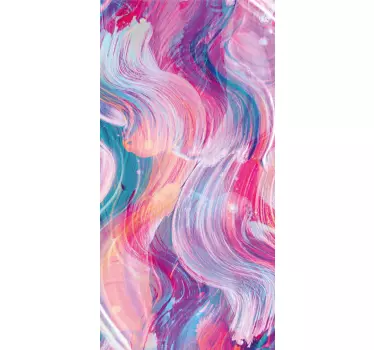 Purple strokes pattern Samsung stickers - TenStickers