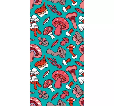 Colorful Mushroom Concept Samsung stickers - TenStickers
