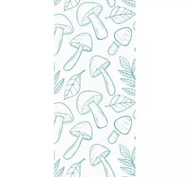 Mushroom Leaf Motif Samsung stickers - TenStickers