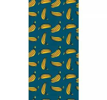 Yellow banana pattern Samsung stickers - TenStickers