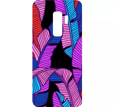 Vibrant Leaf Pattern Samsung stickers - TenStickers