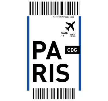 Samsung stickers paris airport tag - TenStickers