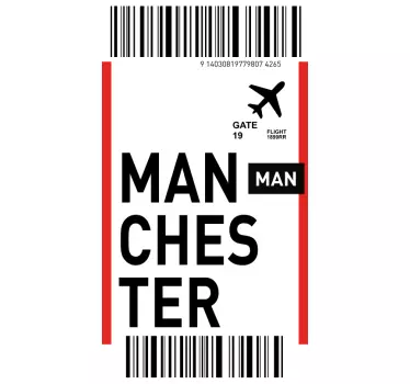Manchester gate pass Samsung stickers - TenStickers