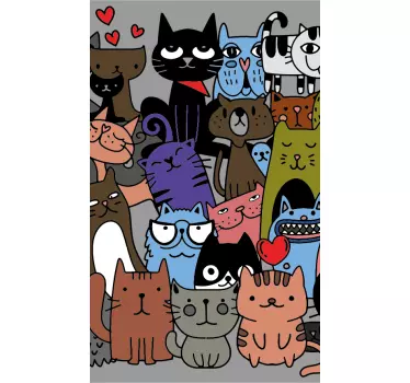 Colorful Cat Collection xbox wrap - TenStickers
