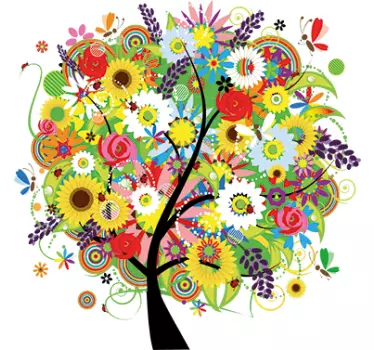 Summer Tree Wall Sticker - TenStickers