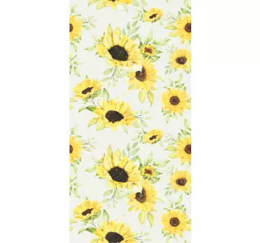 Sunflower Motif Samsung stickers - TenStickers