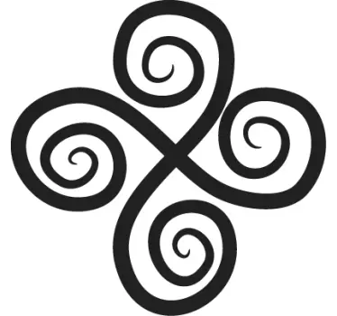Geometric wall sticker elegant spin design - TenStickers