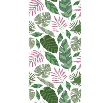 Tropical minimalitic garden plants fridge decal - TenStickers