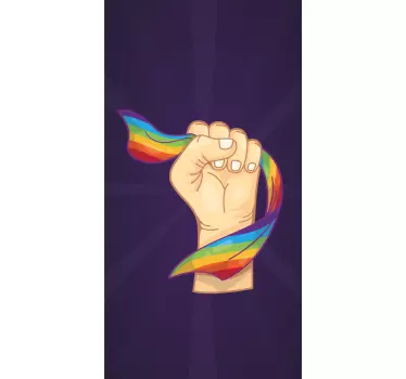 Fist with Rainbow Samsung stickers - TenStickers