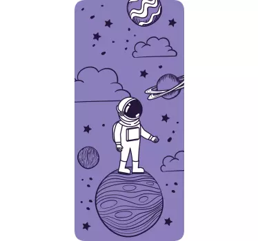 ASTRONAUT IN SPACE Samsung stickers - TenStickers