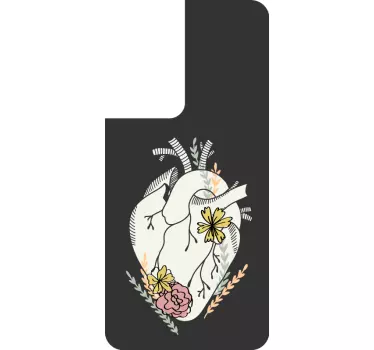 Heart Floral Design Samsung stickers - TenStickers