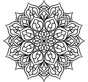 Geometric wall sticker graceful mandala design - TenStickers