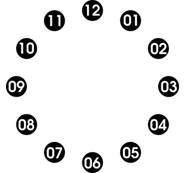 Dotted Clock Sticker - TenStickers