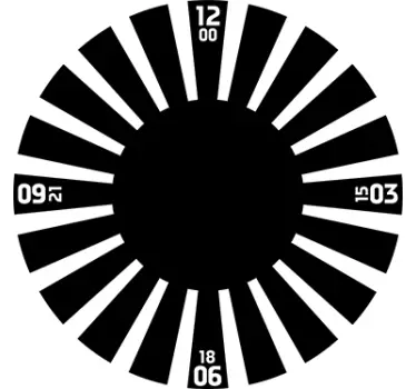 Rays Clock Sticker - TenStickers