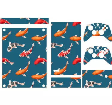 Koi Fish Pattern xbox wrap - TenStickers