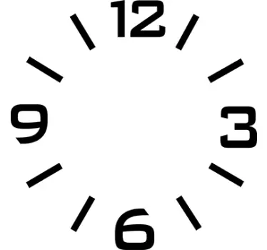 Single Design Clock Sticker - TenStickers