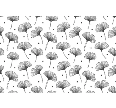 Gingko leaves white pattern bank card decal - TenStickers