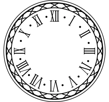 Classic Roman design clock wall sticker - TenStickers
