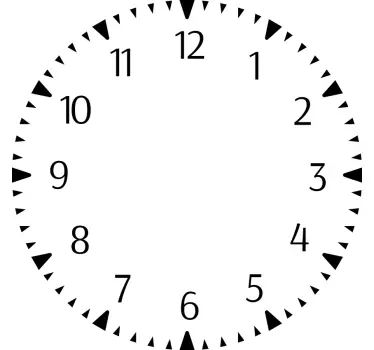 Minimalist Design clock wall sticker - TenStickers