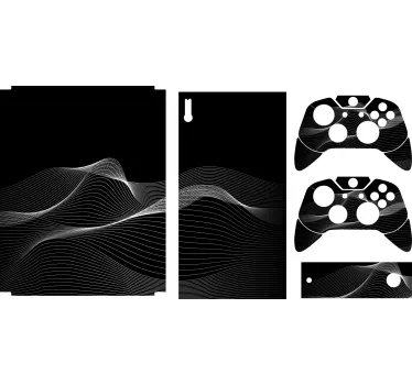 Sleek Surface Waves xbox wrap - TenStickers