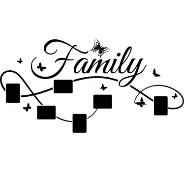Family Photo Frame Wall Sticker - TenStickers