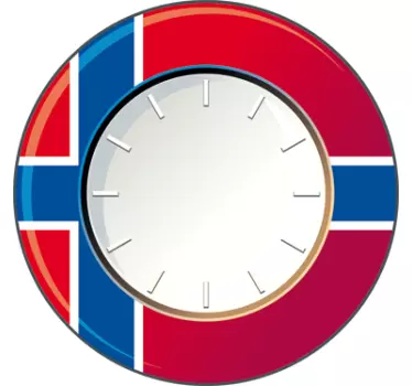 Norway Wall Clock Sticker - TenStickers