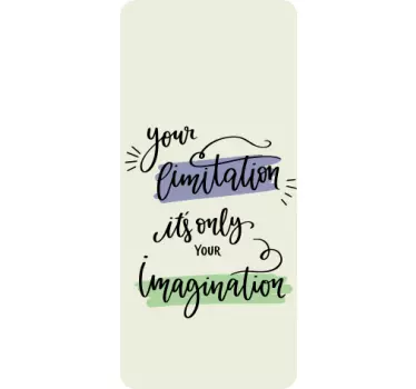 Limitations Imagination Quote Samsung stickers - TenStickers