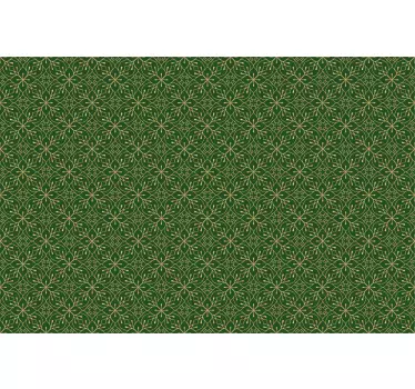 Elegant green and gold pattern shower decal - TenStickers