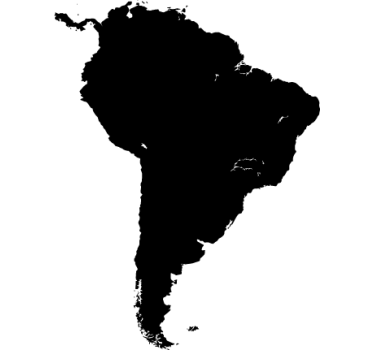 South America Map Silhouette Wall Sticker - TenStickers