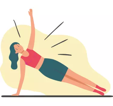 Football sticker fitness exercise woman - TenStickers