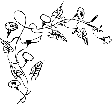 Floral Vine Corner Decal - TenStickers