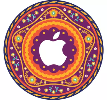 Mandala Floral MacBook Sticker - TenStickers