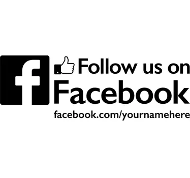 Follow Us On Facebook Sticker - TenStickers