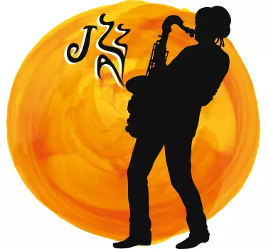 Jazz Saxophonist Sticker - TenStickers
