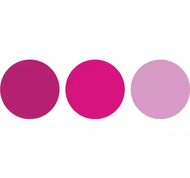Pink Coloured Circles Sticker - TenStickers