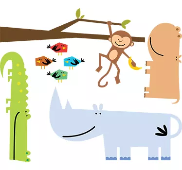 Savannah Animals Decal Set - TenStickers